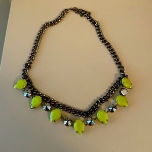 Fun necklace with lime green/yellow details
